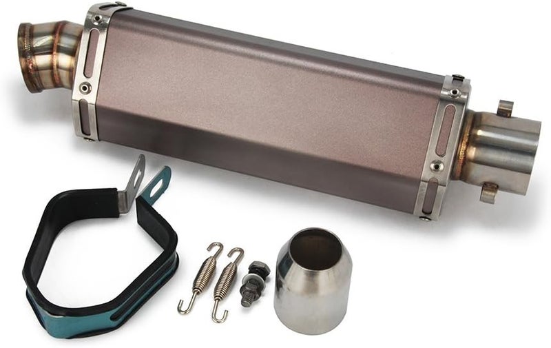 FASTPRO Universal 1.5-2" Inlet Hexagon Exhaust Muffler Pipe Slip On Scooter Motorcycle ATV Dirt Street Bike - Image 1